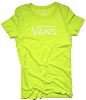 NEW VANS OFF THE WALL DEVOT WOMENS GREEN/LIME  T SHIRT SPORT NEW/TAG 