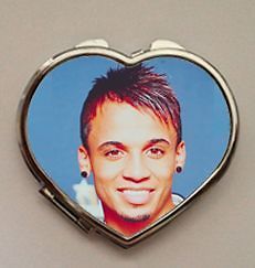 JLS Aston Merrygold Heart Shaped Compact Mirror
