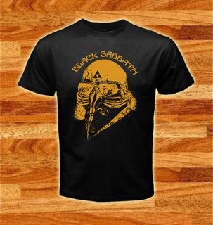 Iron Man   Black Sabbath Rock Band Logos Black T shirt tee size S XXL