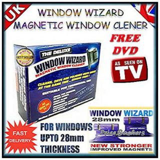 WINDOW WIZARD, MAGNETIC WINDOW CLEANER, 28MM DOUBLE GLAZING, EASY NO 