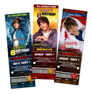 Justin Bieber invitations in Invitations & Announcements