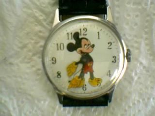 VINTAGE INGERSOLL MICKEY MOUSE WATCH 70s SERVICED