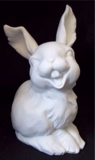 KAISER Porcelain LAUGHING BUNNY RABBIT / HARE Bisque #554 EXQUISITE 