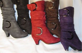 girl suede boots with heel auto 8 youth