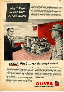 1951 Oliver OC 3 Dozer Crawler Farm Tractor Dealer Ad