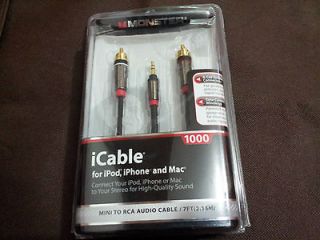 monster audio icable for ipod iphone and Mac 3.5mm mini jack to RCA