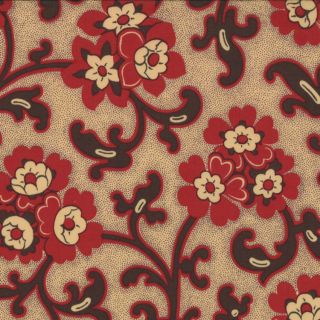 CHATEAU ROUGE~BY 1/2 YD~MODA FABRIC~13623 1​4~FRENCH GENERAL~DK RED 