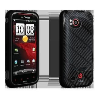 HTC Rezound High Gloss Black Silicone Cover Case OEM Verizon Wireless