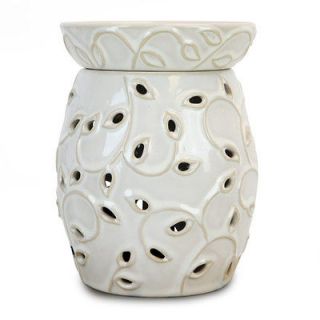 White Ivy Tall Electric Scented Oil Tart Candle Burner/Warmer Light 