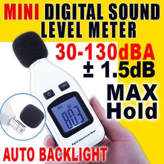 New Mini Digital LCD Sound Noise Level Meter Tester 30~130dBA Decibel 