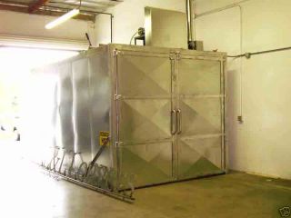 New powder coat batch oven inside 8ft x 8ft x 10ft deep
