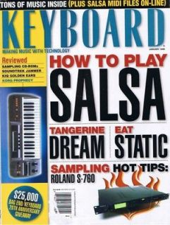 Keyboard Magazine 96 1 TANGERINE DREAM, Salsa Piano Roland S 760 