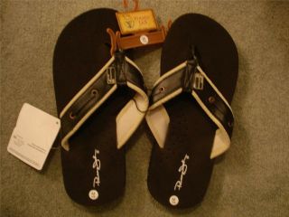 NWT PANAMA JACK Black Flip Flops Sandals Shoes Mens M 7 8 7/8