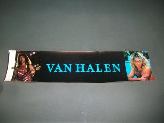 Van Halen Vintage Unused Bumper Sticker 1984 Eddie + David Lee Roth 
