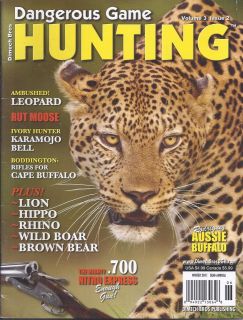   GAME HUNTING MAGAZINE Leopard Rut Moose Lion Hippo Rhino Wild boar