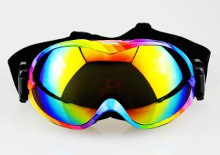 Fashion Rainbow Frame Dual Lens Anti Fog Snow Ski Snowboard Goggles 