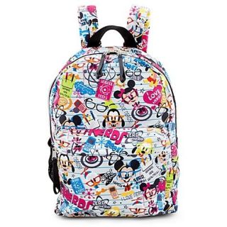 Disney Parks Nerds Pattern Mickey Mouse and Friends Backpack NEW