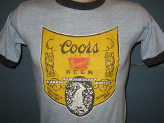 vintage 80s COORS EXTRA DRY BEER RINGER T Shirt XXS/XS heather super 