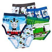 Thomas and Friends 5 Pack Boys Briefs Size 4 Blue Multi BRAND NEW