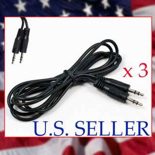 5MM M/M AUX AUXILIARY CABLE CORD IPHONE IPOD ZUNE 