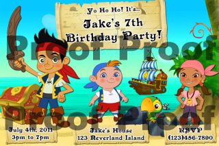 jake & the neverland pirates birthday invitations