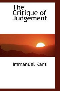 The Critique of Judgement by Immanuel Kant 2009, Hardcover