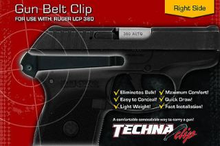 Techna Clip   Concealed Carry Clip   Ruger LCP 380 (Right Side) Belt 
