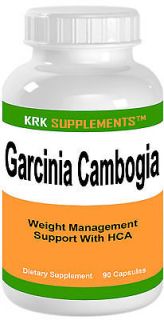   Garcinia Cambogia 800mg 90 Caps HCA Hydroxycitric Acid KRK SUPPLEMENTS