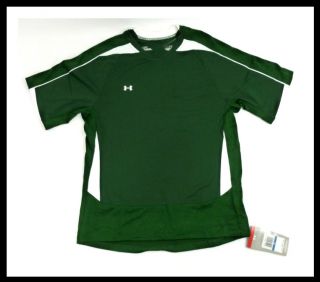   Under Armour Heat Gear Shirt Girls Youth Size XL Green Soccer Jersey