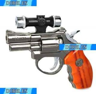 Unique Gun Pistol Shaped Torch Lighter + Red Laser + LED Flashlight