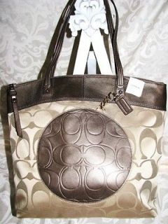 NEW W TAGS 18335 COACH LAURA SIGNATURE LARGE BUSINESS BOOK BAG TOTE 