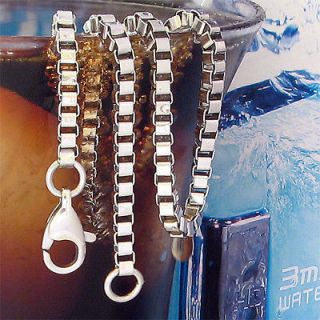 COOL BOX CHAIN Stainless Steel Necklace 21.5 3 mm NEW