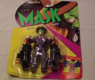 The Mask Quick Draw Mask Action Figure MOC 1995 Kenner MOC Jim Carey
