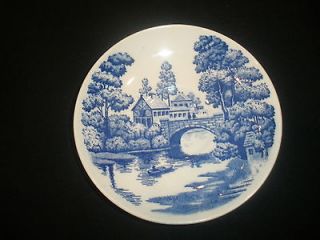   SAUCER   HANDPAINTED BLUE & WHITE   LAKEVIEW BY NASCO   JAPAN. NICE