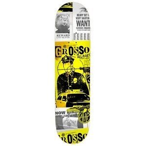 Antihero Jeff Grosso Flyer Skateboard Deck 8.38 x 32.56 Skateboard