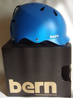 Bern Watts EPS Helmet Matte Cyan w/ Black Knit Ski Snow Skate Bike 