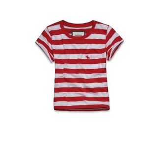 NWT Abercrombie & Fitch Womens, Lara, T Shirt, Red Stripe