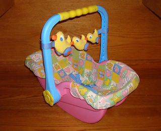 BABY DOLL Car Seat Travel Carrier Pink Blue Duck Toy