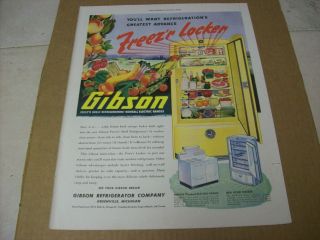 1946 gibson refrigerator advertisement vintage ad  