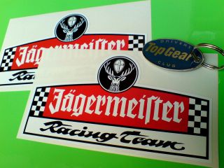 JAGERMEISTER Racing Team Car Stickers Decals 2 off 150mm