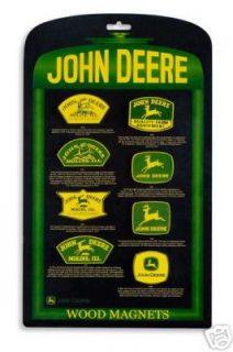 John Deere 8 Historic Logos Wood Magnet Set