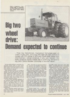 Vintage 1982 TWO WHEEL DRIVE TRACTORS Advertisement/Article CASE, SAME 
