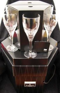 GIFT SET OF 6 WATERFORD CRYSTAL JOHN ROCHA IMPRINT RED WINE GLASSES 