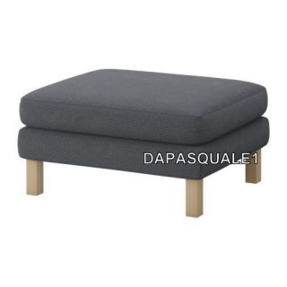 IKEA KARLSTAD   Slipcover Cover Footstool Korndal Medium Grey NEW