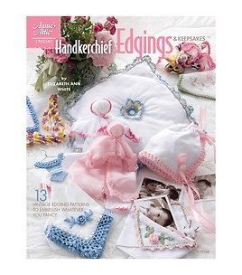 Crochet Pattern Handkerchief Edgings Angel Doll Flower Pillow 