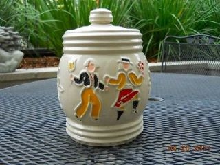 antique stoneware dutch figures cookie jar time left $ 65