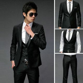 New Korean Mens Fashion Stylish Slim Fit One Button Suit/Pants 