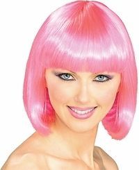 Pink Britney Spears Wig Halloween Holiday Costume Party Accessory Prop