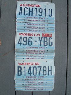 lot of 15 washington state license plates 