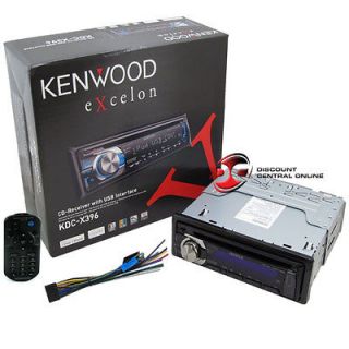 KENWOOD KDC X396 CAR MP3\WMA\CD RECEIVER W/ REMOTE & FRONT USB AND AUX 